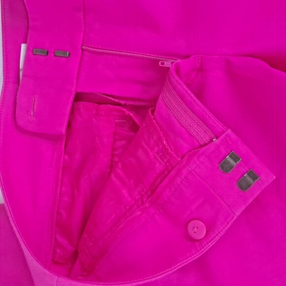 Loft Size 2P Hot Pink Cotton Ankle Length Trousers Front/Back Pockets NWOT - Picture 8 of 12